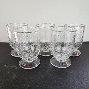 Bubble Glass Clear Glasses Set of 5
